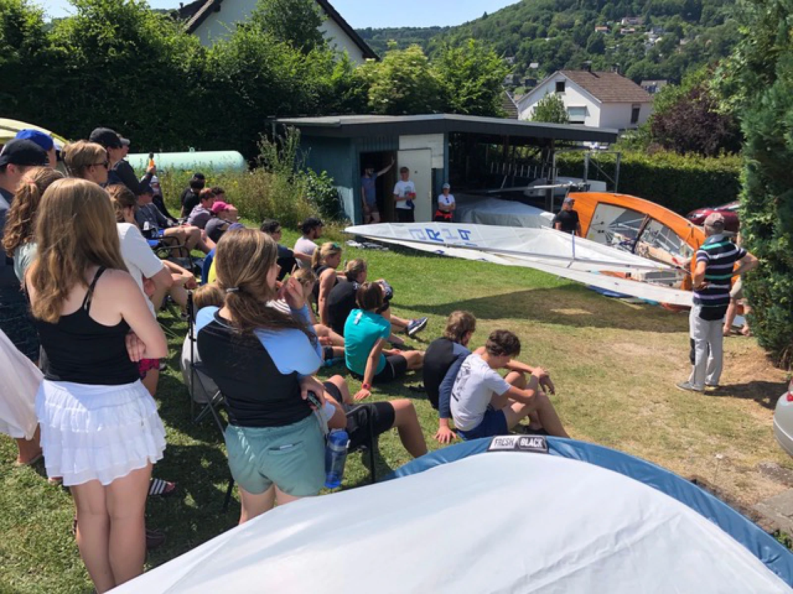 Theorie auf dem CLubgelände